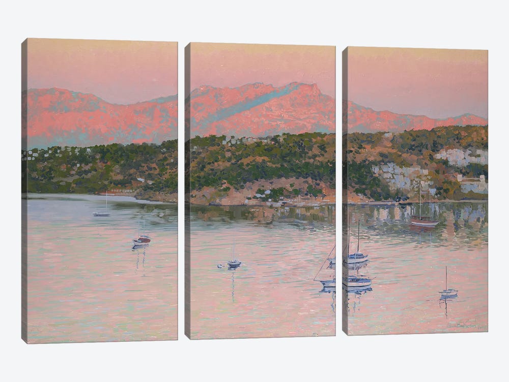 Bodrum Pink Sunrise by Simon Kozhin 3-piece Canvas Art
