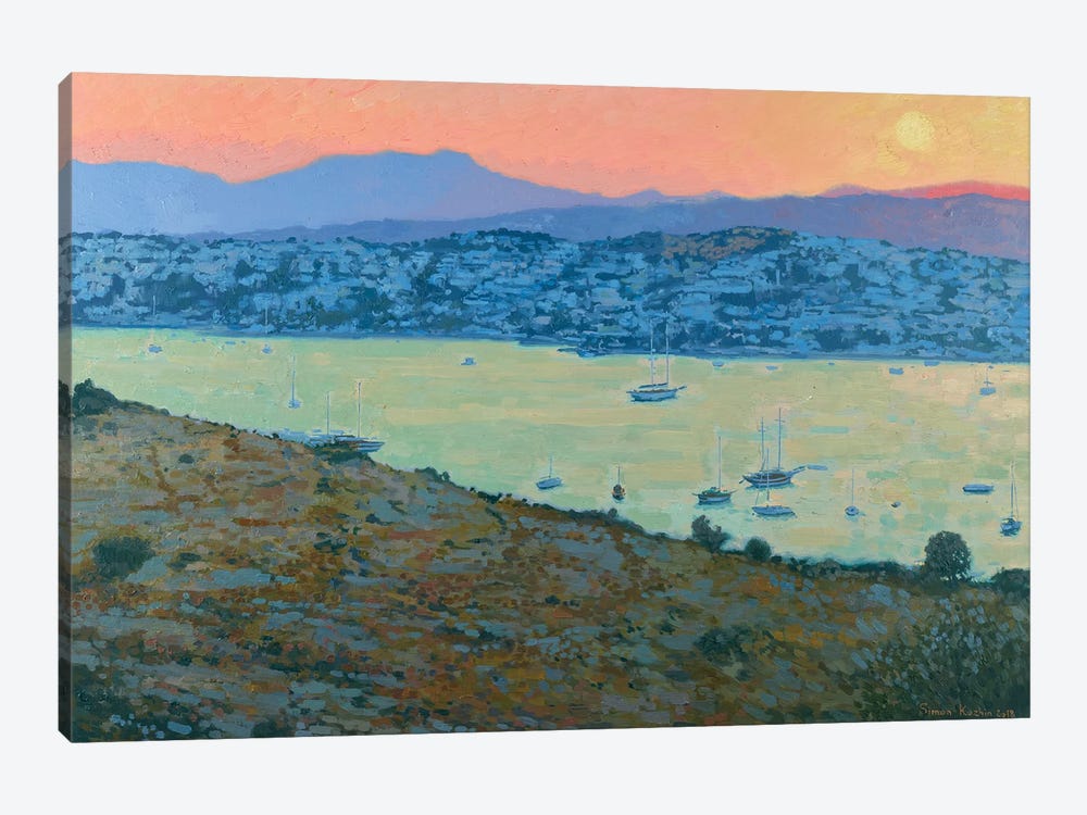 Gumbet Bay At The End Of The Day by Simon Kozhin 1-piece Canvas Art Print