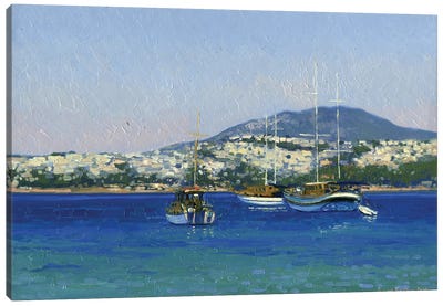 Gumbet Bay Canvas Art Print - Simon Kozhin
