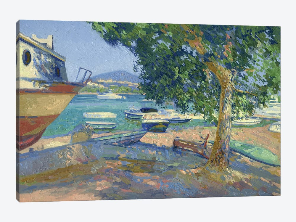 In The Shade At The Harbor by Simon Kozhin 1-piece Canvas Art Print