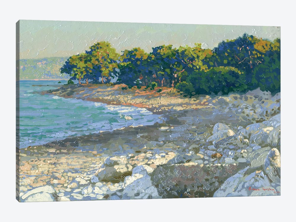Evening On The Coast Of Beldibi Turkey by Simon Kozhin 1-piece Canvas Art