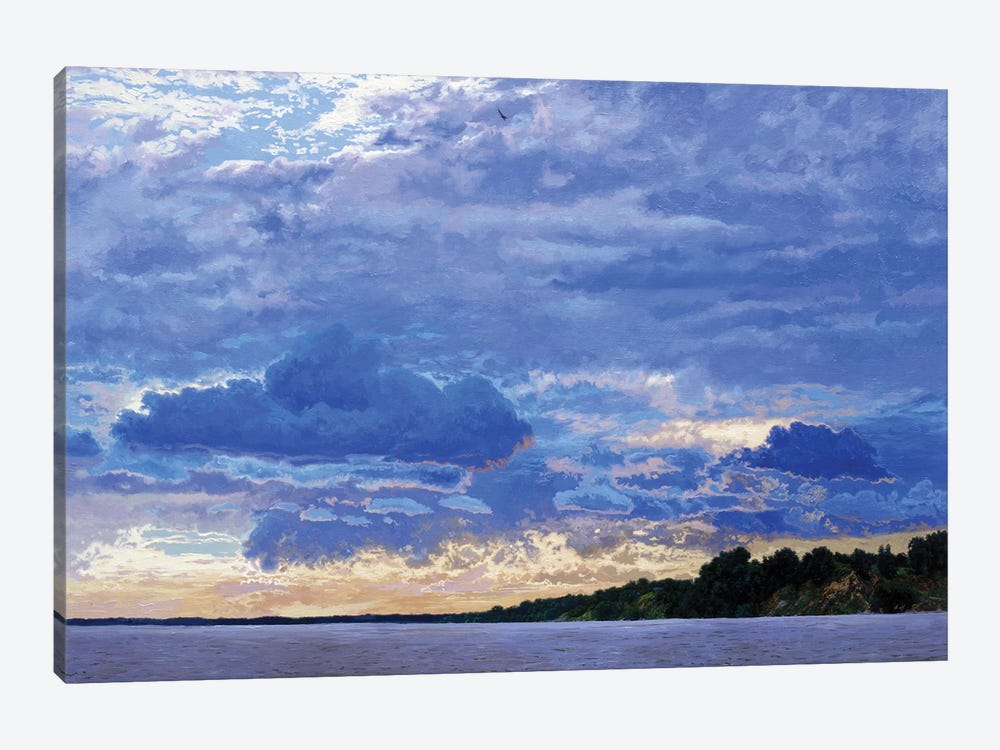 Sunset On The Volga Gorodets by Simon Kozhin 1-piece Canvas Wall Art