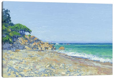 Evening The Rocky Shore Beldibi Turkey Canvas Art Print - Plein Air Paintings