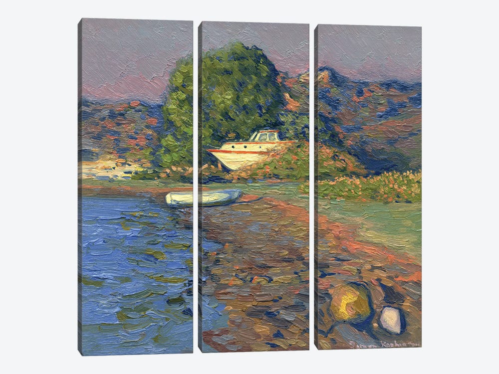 Evening Sun Boats by Simon Kozhin 3-piece Canvas Artwork