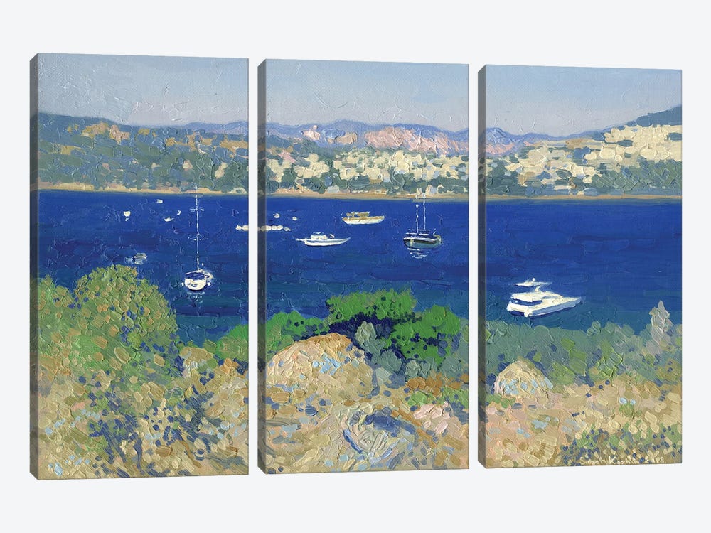 Gumbet View From The Hill by Simon Kozhin 3-piece Canvas Artwork