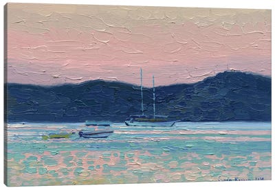 Sunset In Gumbet Canvas Art Print - Simon Kozhin