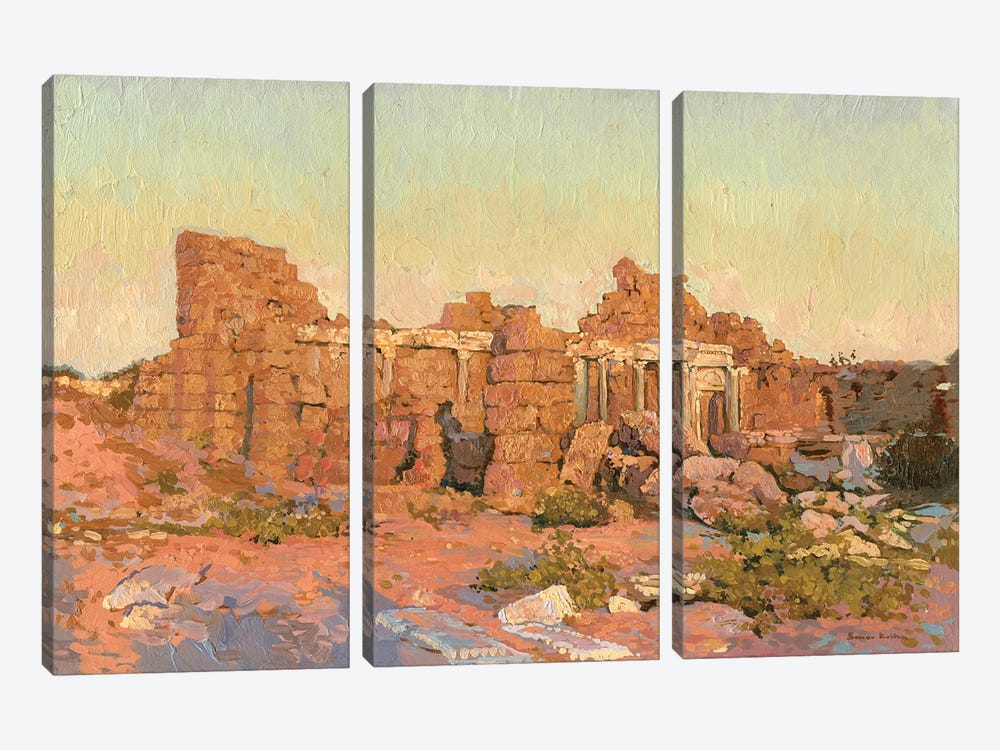 Ruins Side In Sunset 2008 by Simon Kozhin 3-piece Canvas Art Print