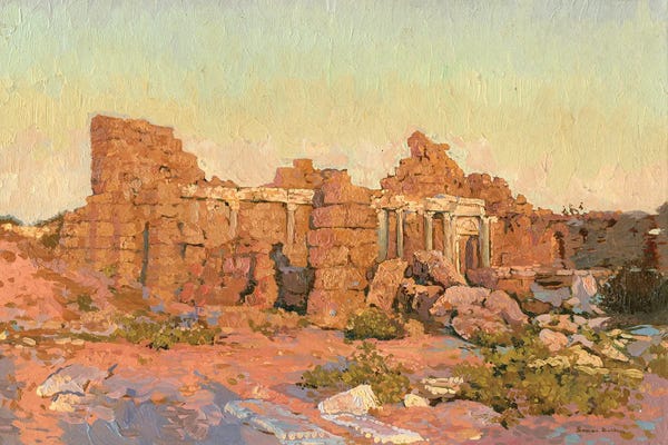 Simon Kozhin: Ruins Side In Sunset 2008 by Simon Kozhin