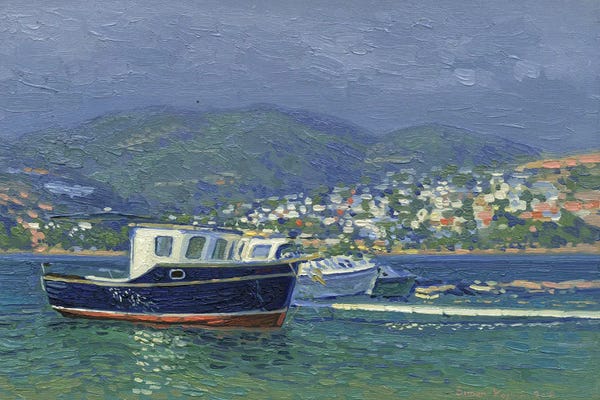 Simon Kozhin: Fishing Longboat by Simon Kozhin