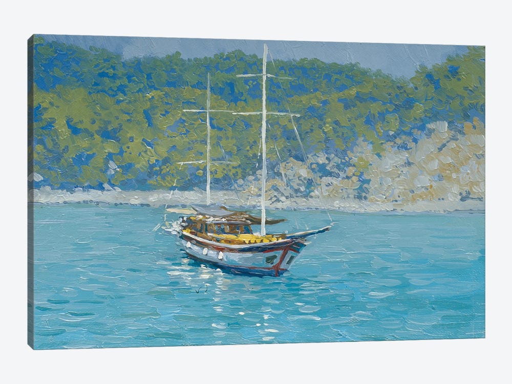 Turkey Yacht by Simon Kozhin 1-piece Canvas Art Print