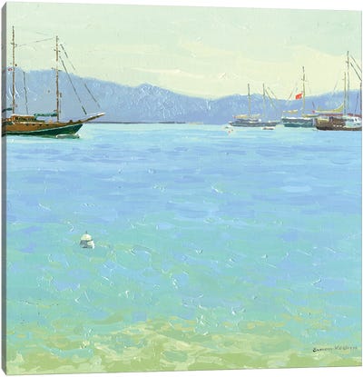 Bodrum The Harbor Canvas Art Print - Simon Kozhin