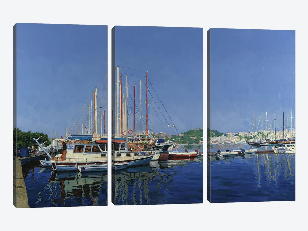 The Yachts by Simon Kozhin 3-piece Canvas Artwork