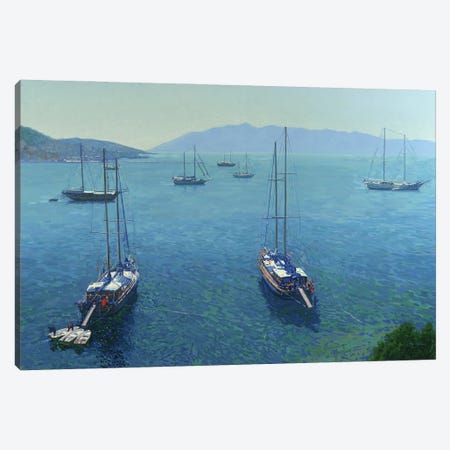 The Yachts Bodrum Canvas Print #SKZ175} by Simon Kozhin Canvas Art Print