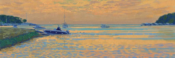 Artists Like Monet: Evening In The Green Lagoon Croatia by Simon Kozhin