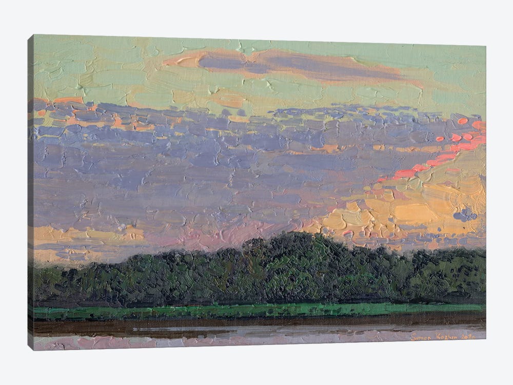 Sunset Tsaritsyno Pond by Simon Kozhin 1-piece Canvas Wall Art