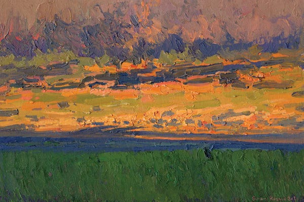 Russia: Sunset In The Field Chamzinka by Simon Kozhin