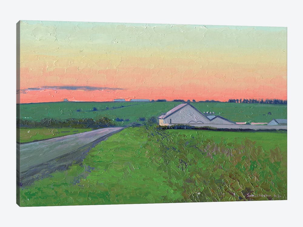 Sunset At The Farm by Simon Kozhin 1-piece Canvas Artwork