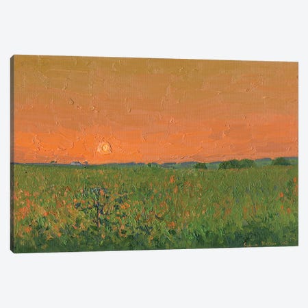 Orange Sunset Chamzinka Canvas Print #SKZ191} by Simon Kozhin Canvas Art