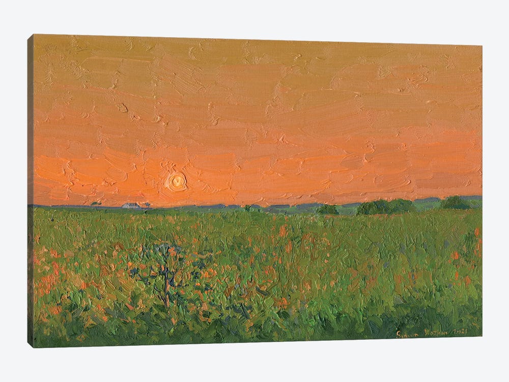 Orange Sunset Chamzinka by Simon Kozhin 1-piece Art Print