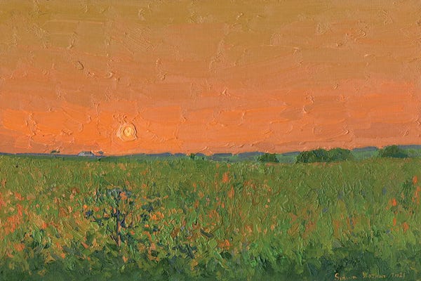 Russia: Orange Sunset Chamzinka by Simon Kozhin