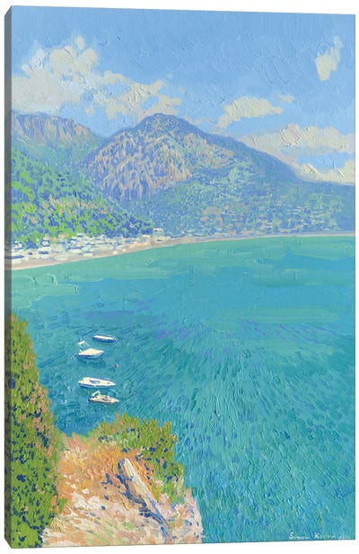 Harbor In Sutomore Montenegro Canvas Art Print - Cliff Art