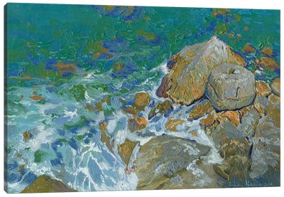 Rocks By The Sea Sutomore Montenegro Canvas Art Print - Simon Kozhin
