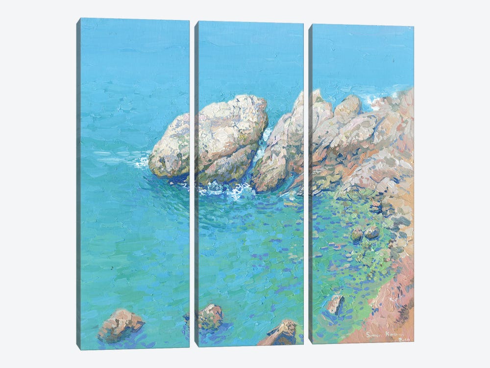 Rocks At The Sea Montenegro by Simon Kozhin 3-piece Canvas Artwork