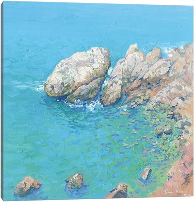 Rocks At The Sea Montenegro Canvas Art Print - Simon Kozhin