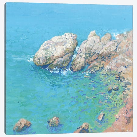 Rocks At The Sea Montenegro Canvas Print #SKZ196} by Simon Kozhin Art Print