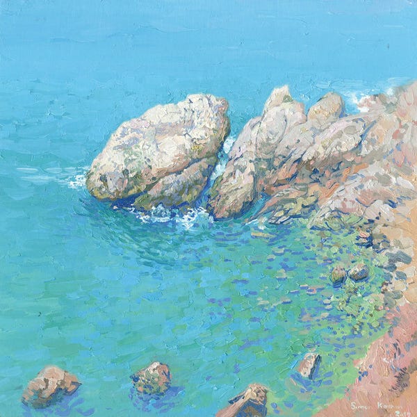 Artists Like Monet: Rocks At The Sea Montenegro by Simon Kozhin