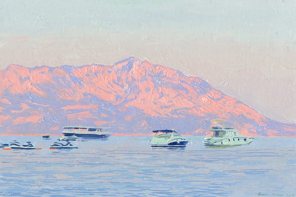 Mountain Sunrises & Sunsets: The Last Rays Bay Budva by Simon Kozhin