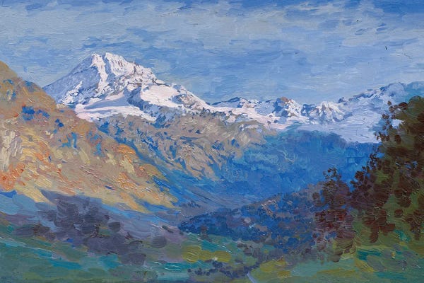 Glaciers & Icebergs: Monteratch's Glacier The Alps by Simon Kozhin