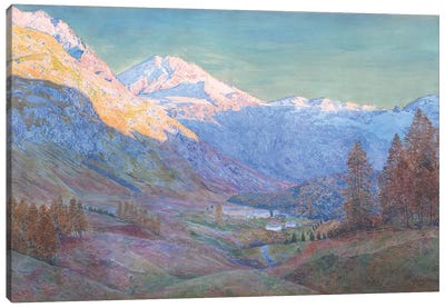 Morteratsch's Glacier's Glacier Canvas Art Print - Glacier & Iceberg Art