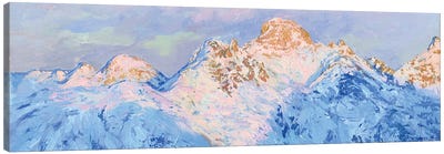 The Last Ray Swiss Mountains Canvas Art Print - Simon Kozhin
