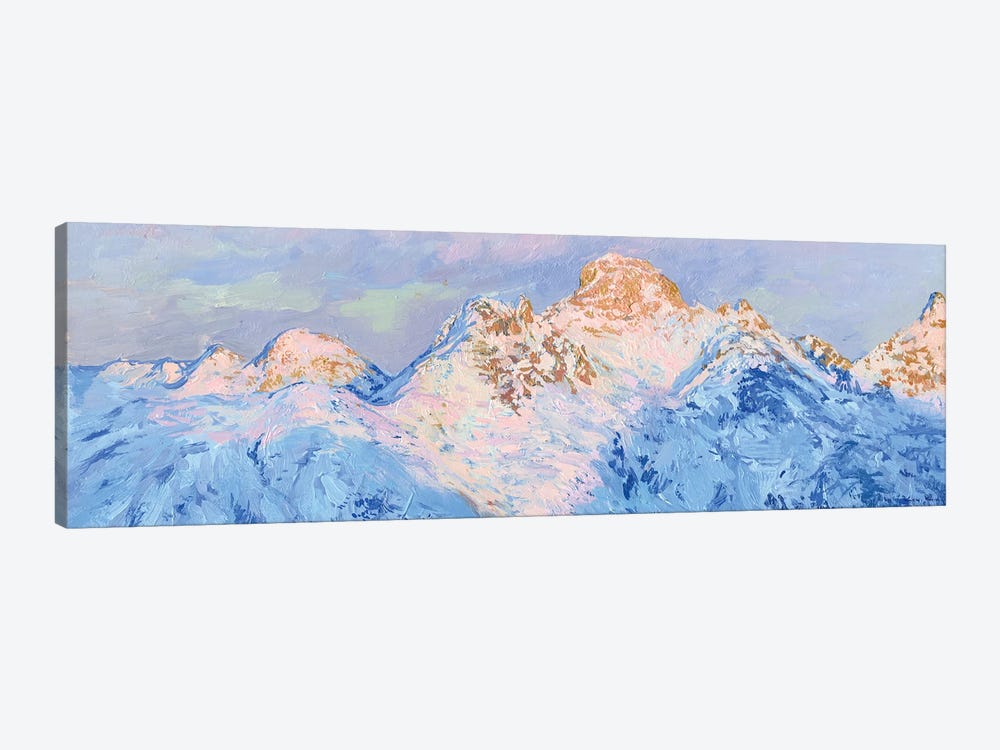 The Last Ray Swiss Mountains by Simon Kozhin 1-piece Canvas Wall Art