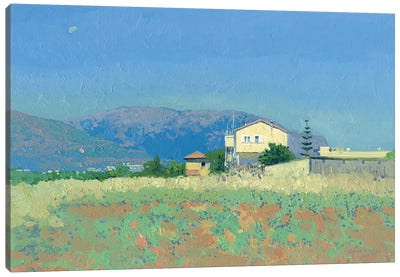 The Village Of Malia Crete Canvas Art Print - Simon Kozhin