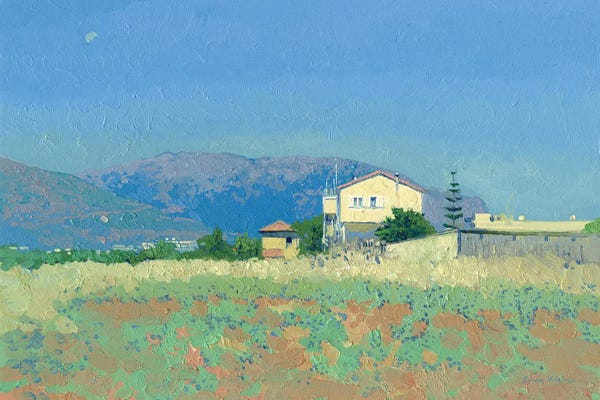 Artists Like Monet: The Village Of Malia Crete by Simon Kozhin