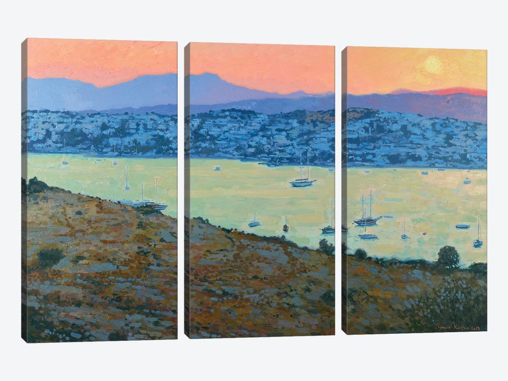 Gumbet Bay On The Slope Of The Day by Simon Kozhin 3-piece Canvas Wall Art