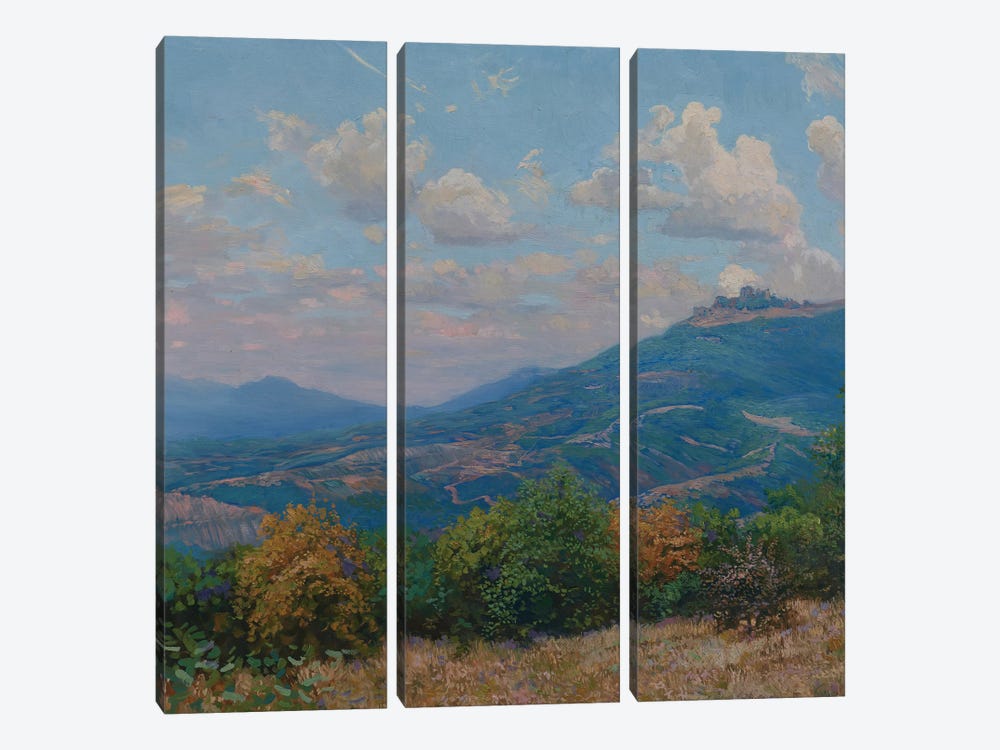 In The Crimean Mountains I by Simon Kozhin 3-piece Canvas Print