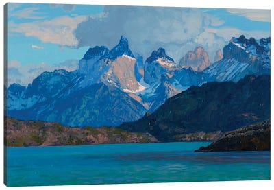 The Mountains, Patagonia, Chile. Torres Del Paine Canvas Art Print - Simon Kozhin
