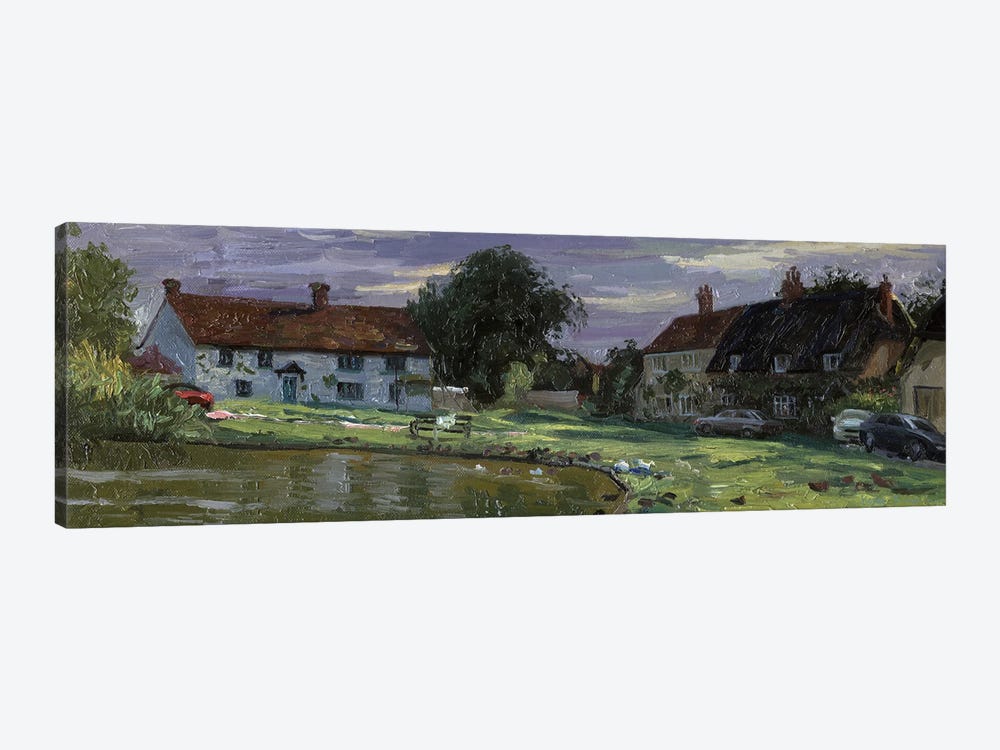 Haddenham Buckingham Shire Village Pond by Simon Kozhin 1-piece Canvas Art