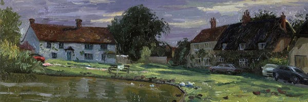 Simon Kozhin: Haddenham Buckingham Shire Village Pond by Simon Kozhin
