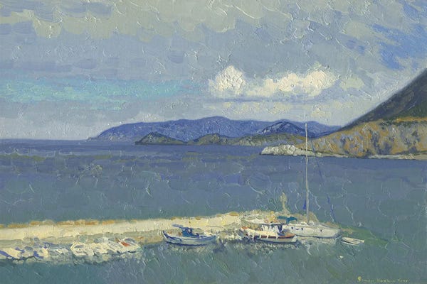 Yachts: Mainly Cloudy Yachts In The Port Of Bali by Simon Kozhin