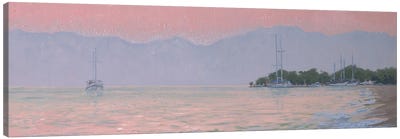 Sunset On The Sea Canvas Art Print - Yacht Art
