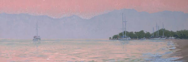 Yachts: Sunset On The Sea by Simon Kozhin