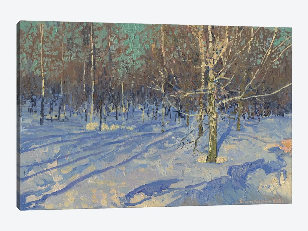 Sound March Birches by Simon Kozhin 1-piece Canvas Art Print