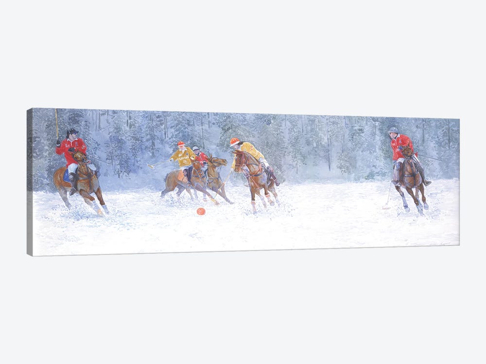 Polo Game. St. Moritz by Simon Kozhin 1-piece Canvas Print