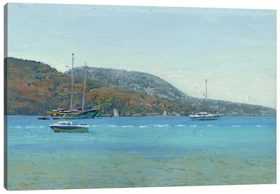 Harbor. Gumbet Canvas Art Print - Simon Kozhin