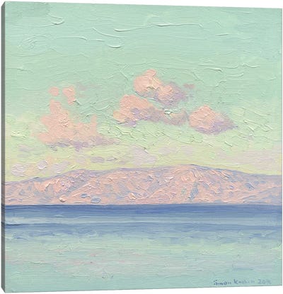 Sunset Canvas Art Print - Pastel Impressionism