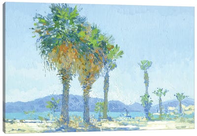 Palm Trees On The Beach Of Marmaris Canvas Art Print